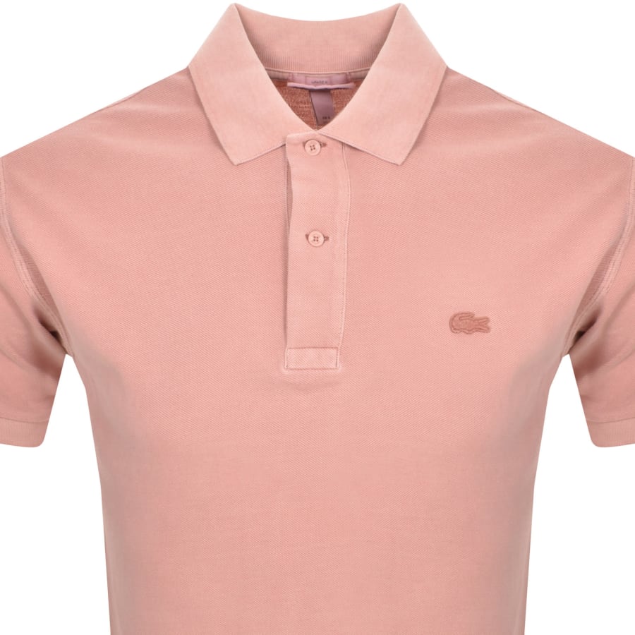 Tee shirt lacoste rose homme sale